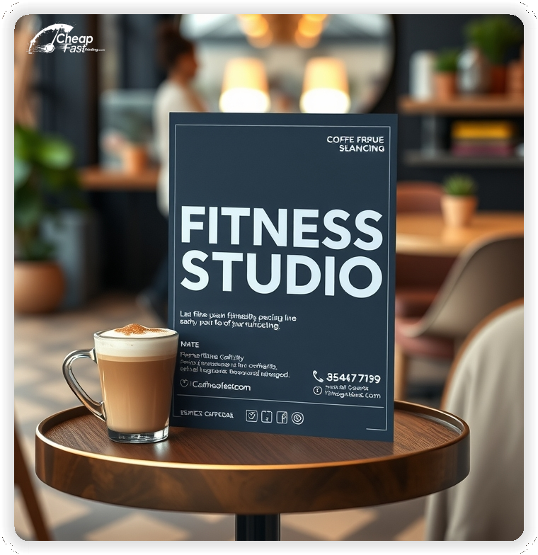 Promo Flyer Sample 1, Fitness Studio leaflets creative layout