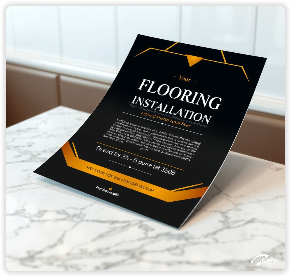 Advertising Brochure 1, Flooring Installation leaflets layout example