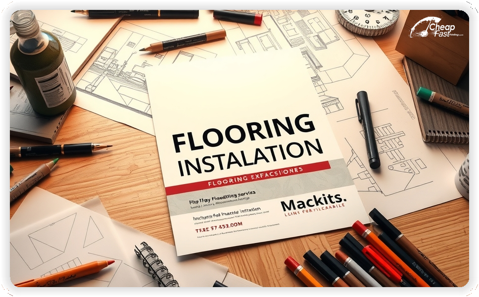 Custom Business Piece 1, Flooring Installation advertisements marketing piece