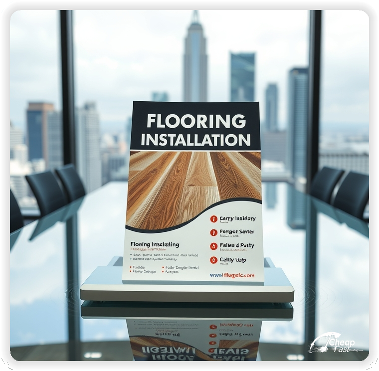 Marketing Handout Design 1, Flooring Installation pamphlets design example