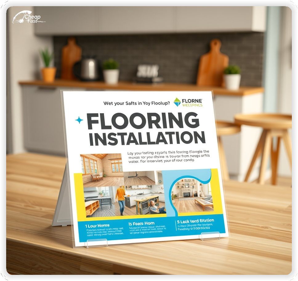 Print Ready Layout 1, Flooring Installation brochures layout example