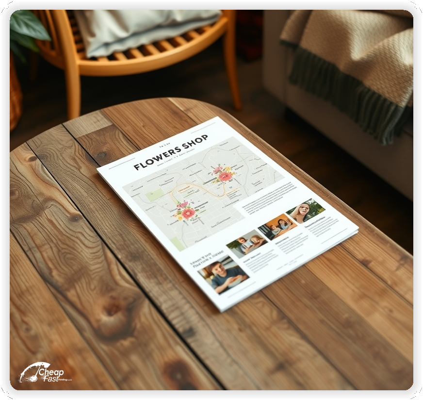 Advertising Brochure 1, Flower Shop leaflets layout example