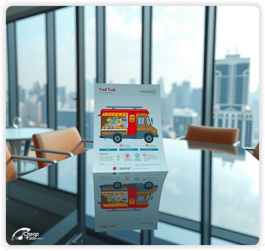 Advertising Brochure 1, Food Truck leaflets layout example