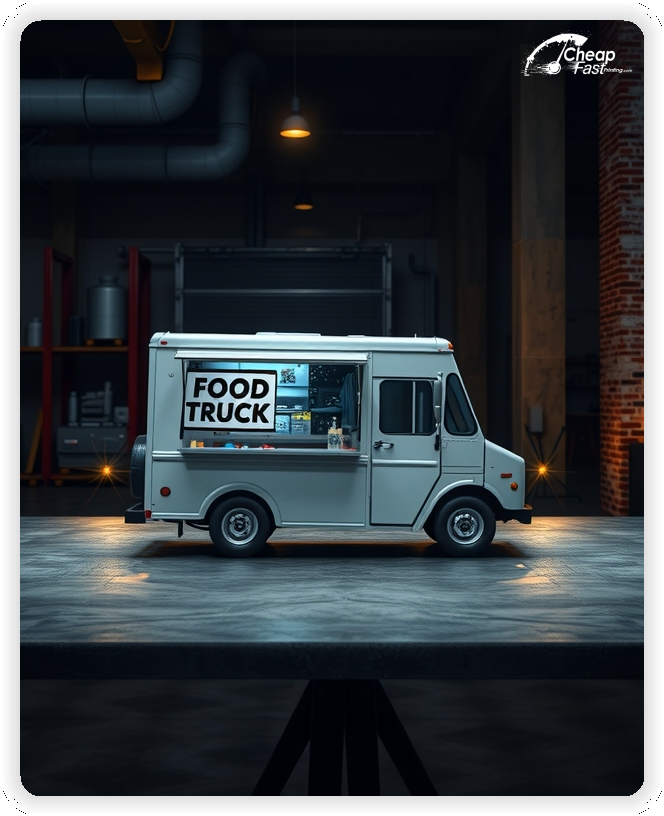 Creative Print Design 1, Food Truck promo cards creative layout