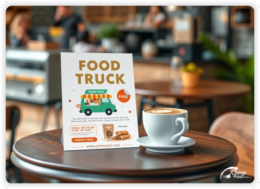 High Quality Leaflet 1, Food Truck circulars promotion design