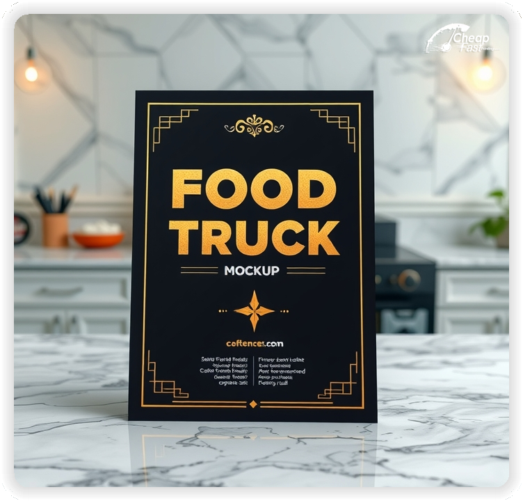 Print Ready Layout 1, Food Truck brochures layout example