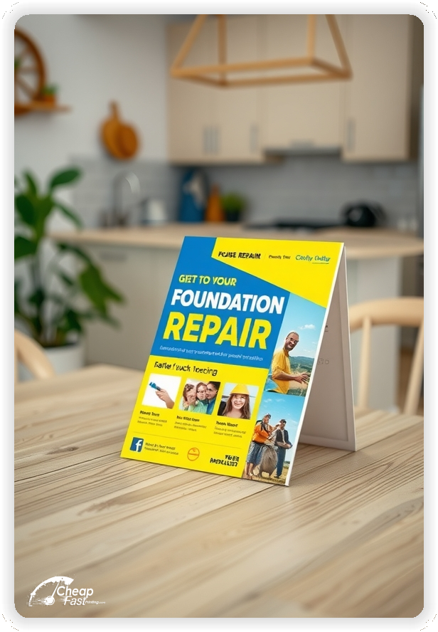 Advertising Brochure 1, Foundation Repair leaflets layout example
