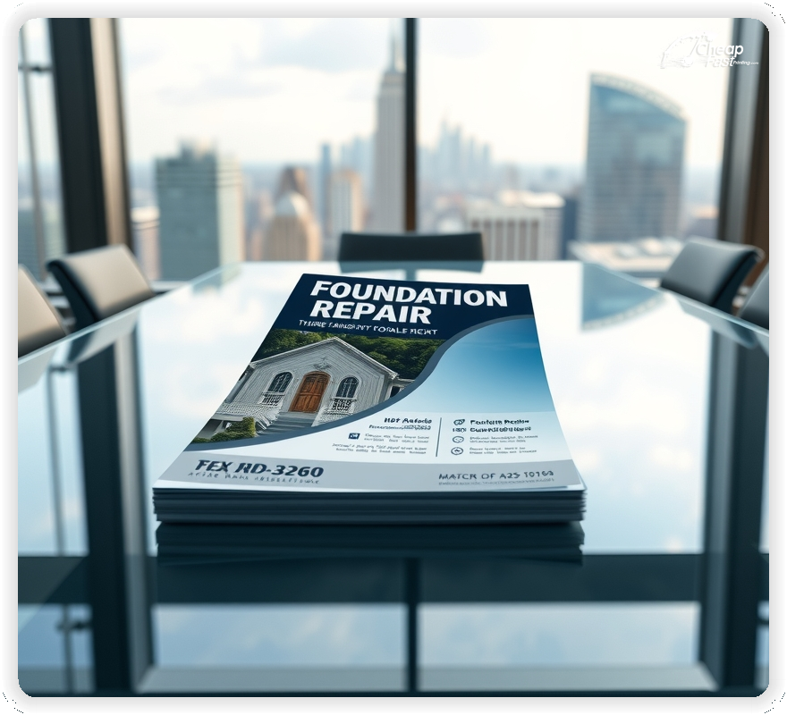 Marketing Handout Design 1, Foundation Repair pamphlets design example