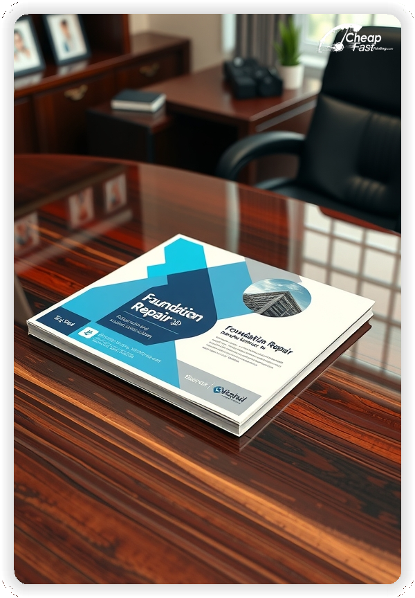 Print Ready Layout 1, Foundation Repair brochures layout example