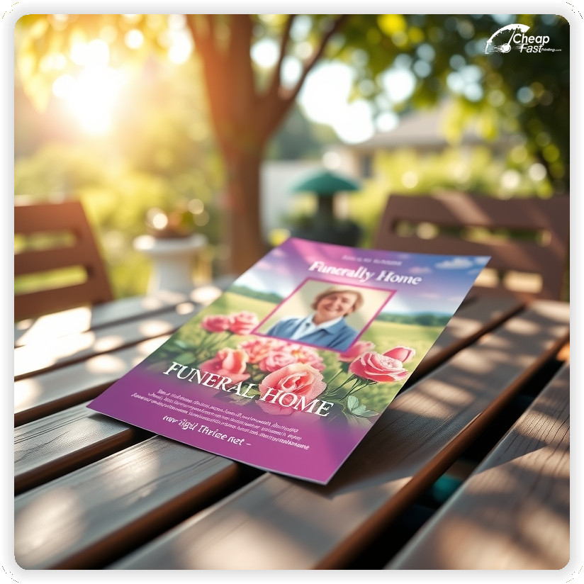 Buy Funeral Home Circular, Funeral Home marketing materials print sample