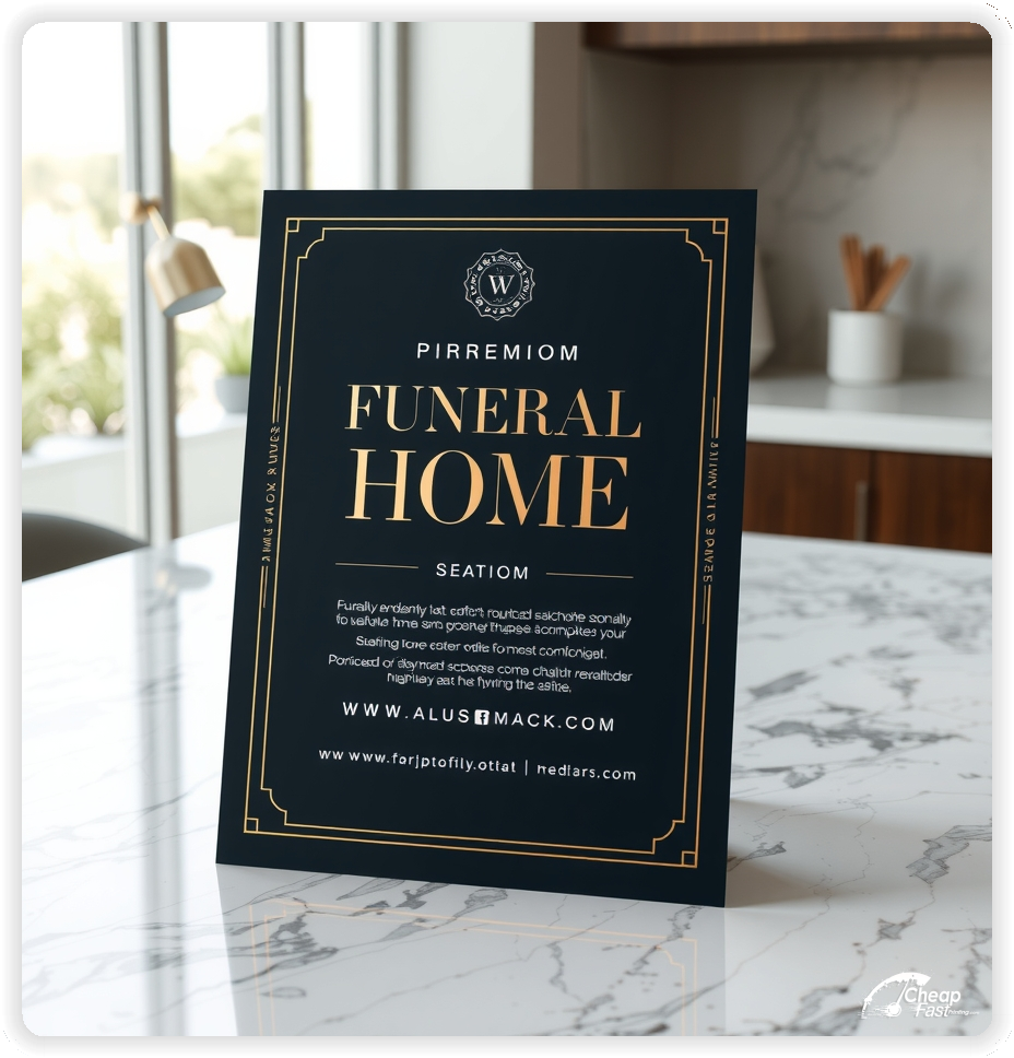 Creative Print Design 1, Funeral Home promo cards creative layout