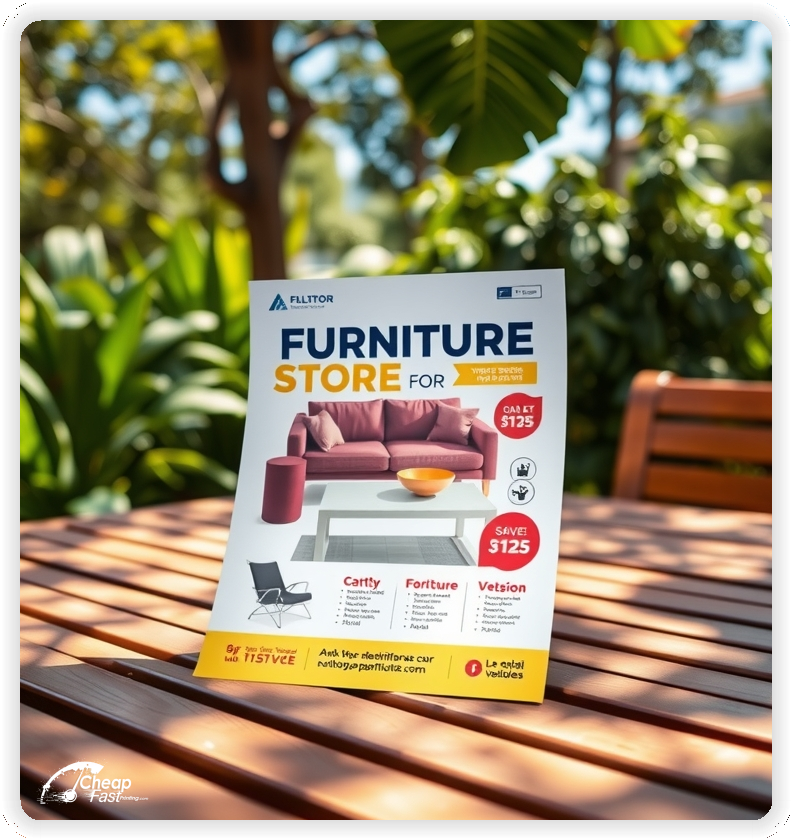 Creative Print Design 1, Furniture Store promo cards creative layout