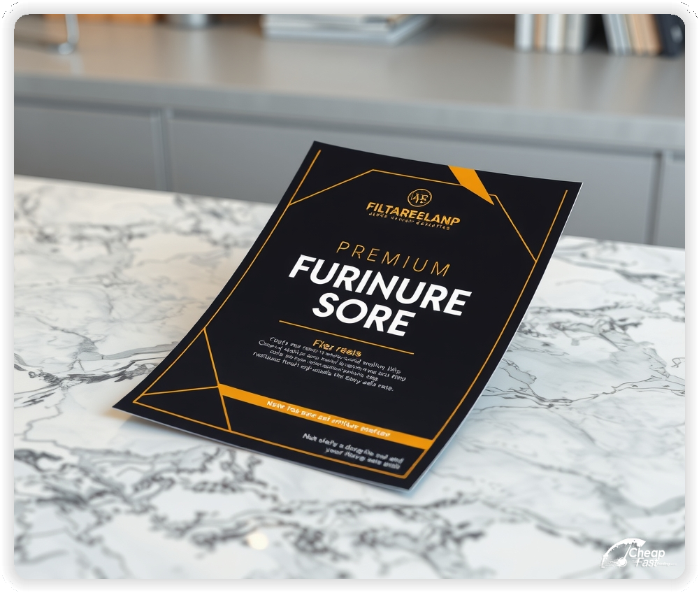 Marketing Handout Design 1, Furniture Store pamphlets design example
