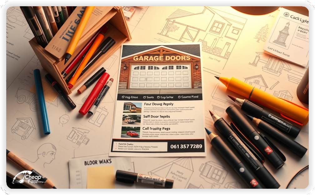 Custom Business Piece 1, Garage Door Repair advertisements marketing piece