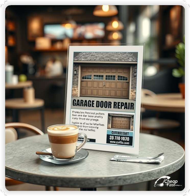 Print Ready Layout 1, Garage Door Repair brochures layout example