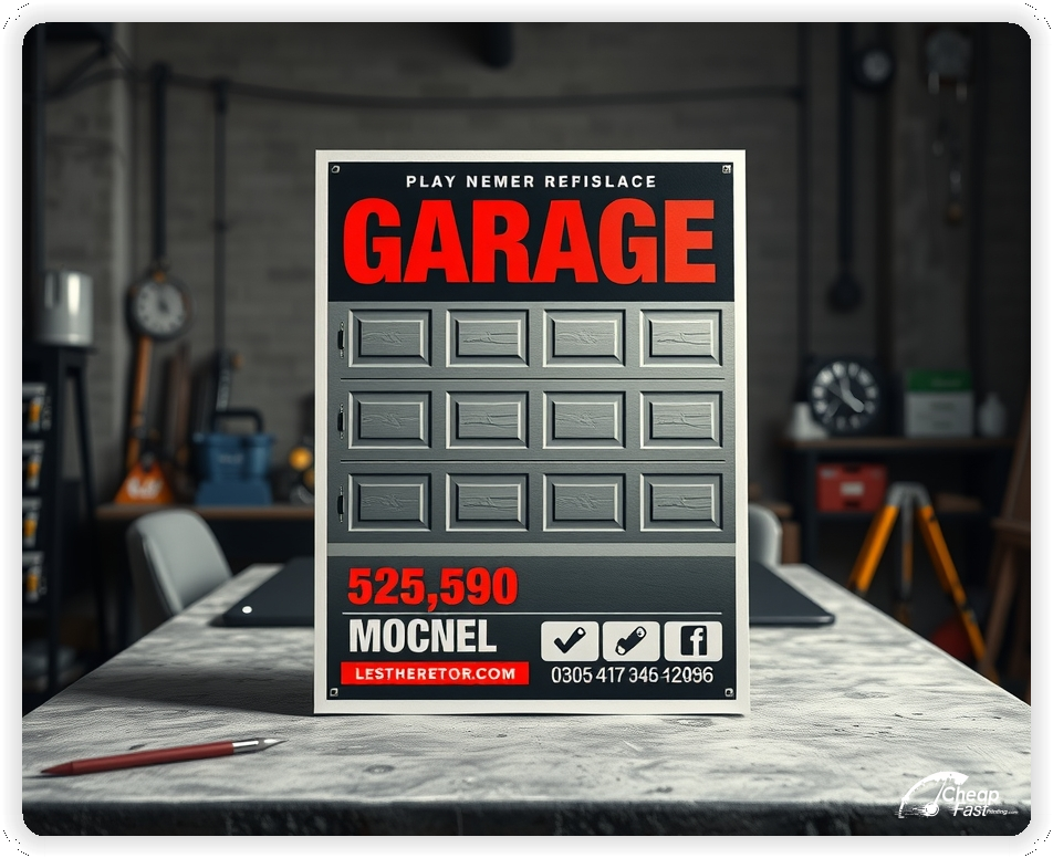 Professional Circular 1, Garage Door Repair handouts print sample