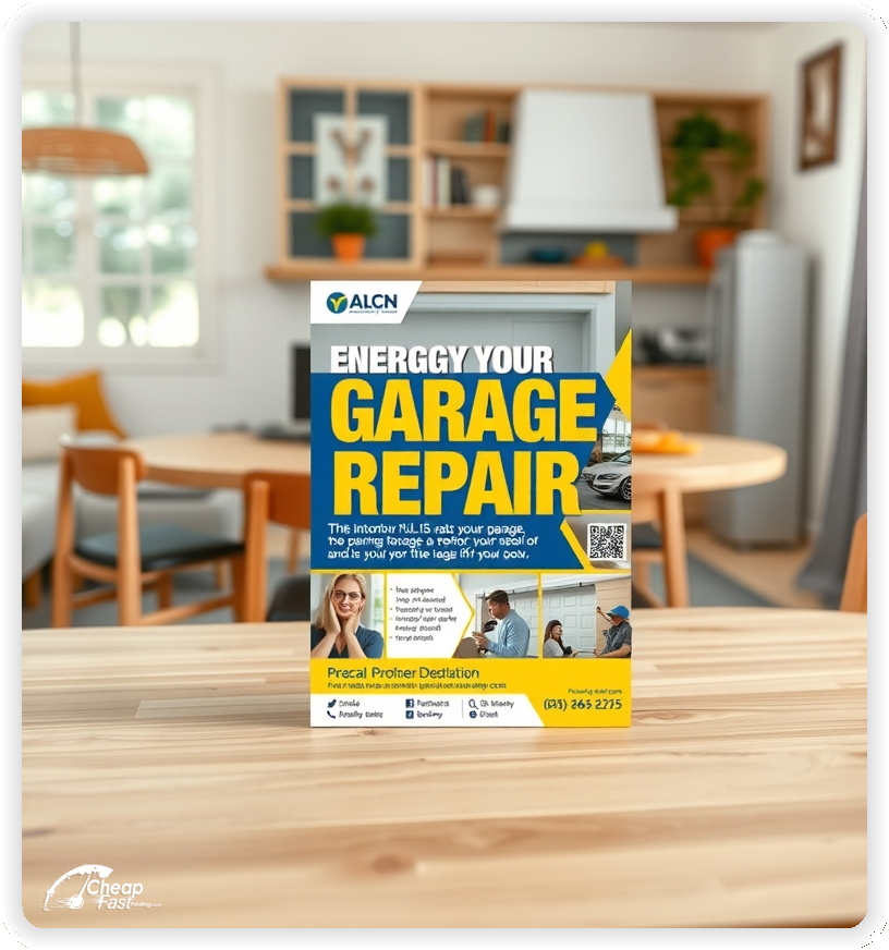 Promo Flyer Sample 1, Garage Door Repair leaflets creative layout