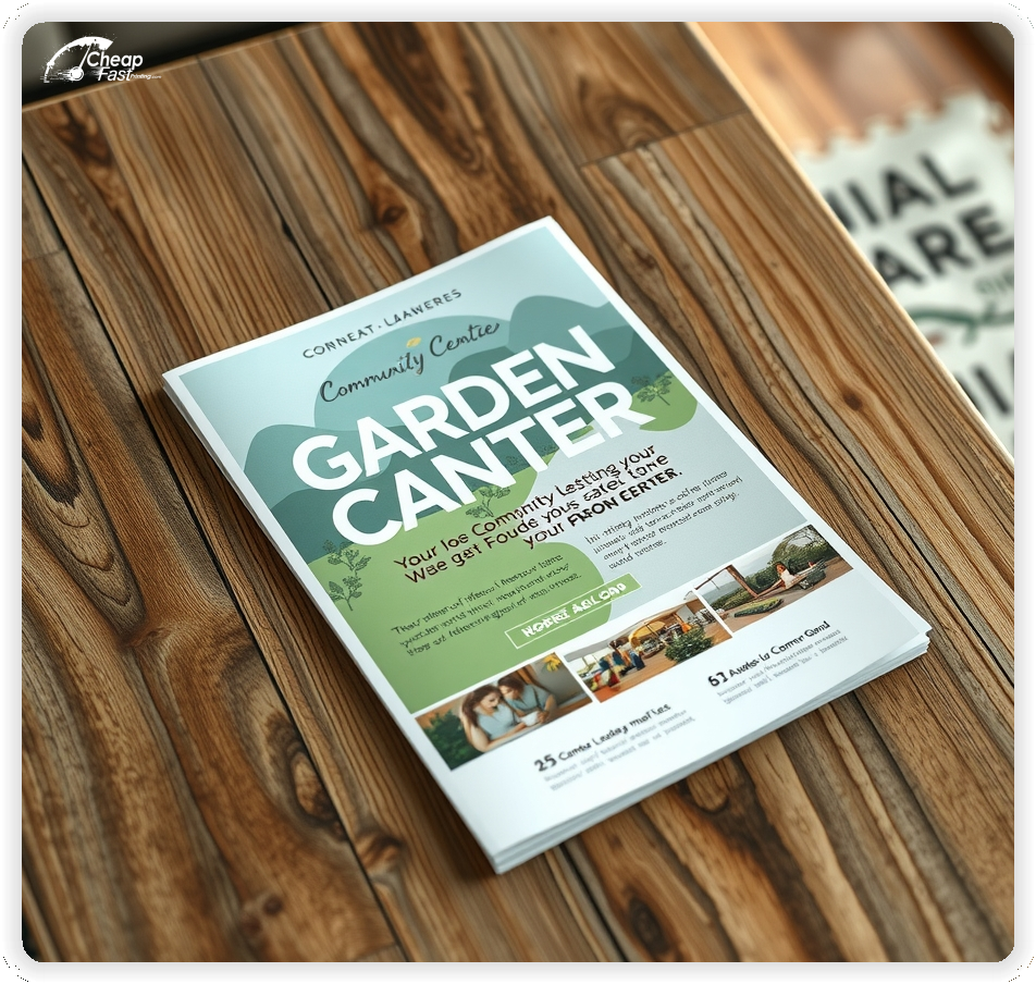 Custom Business Piece 1, Garden Center promo cards creative layout
