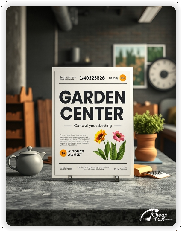 Print Ready Layout 1, Garden Center brochures layout example