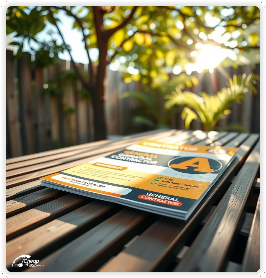 Creative Print Design 1, General Contractor promo cards creative layout