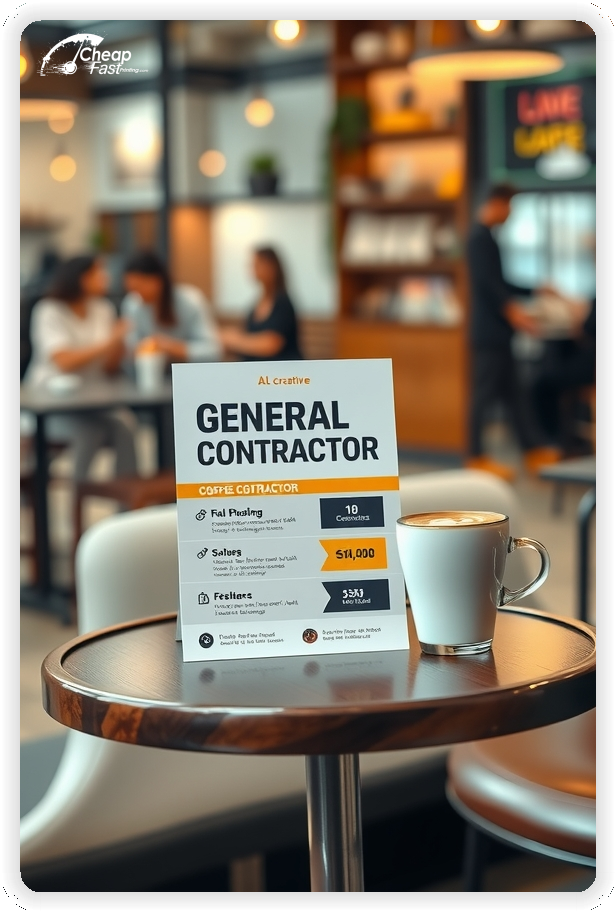 Print Ready Layout 1, General Contractor brochures layout example