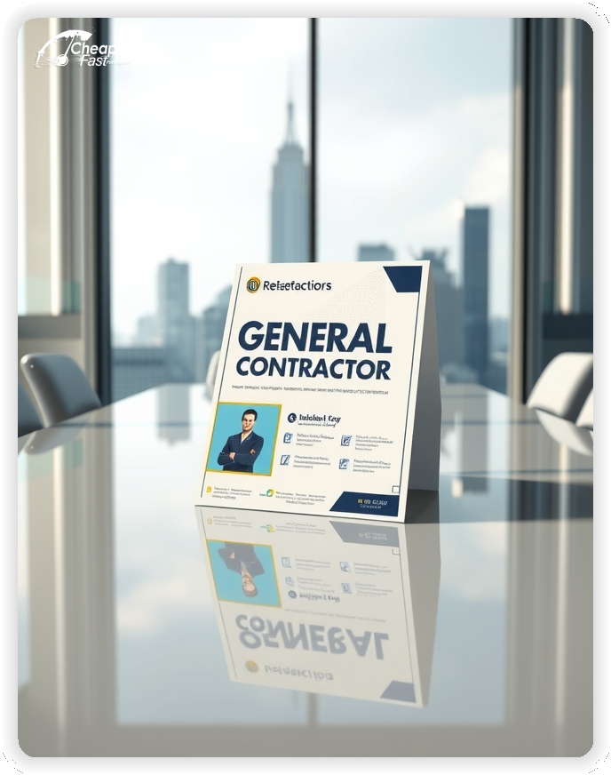 Promo Flyer Sample 1, General Contractor leaflets creative layout