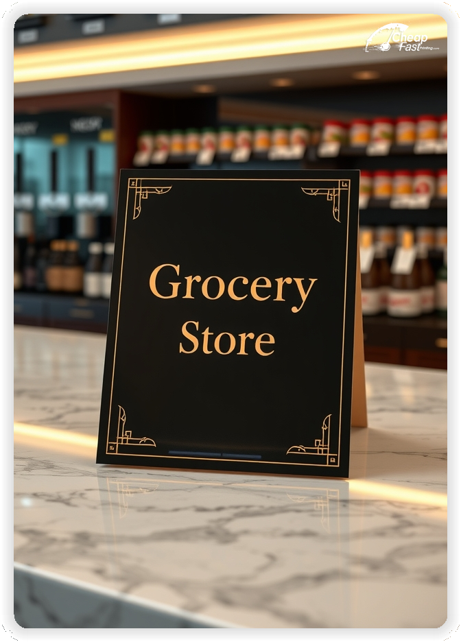Creative Print Design 1, Grocery Store promo cards creative layout