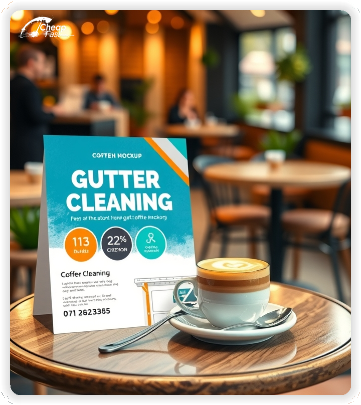 Advertising Brochure 1, Gutter Cleaning leaflets layout example