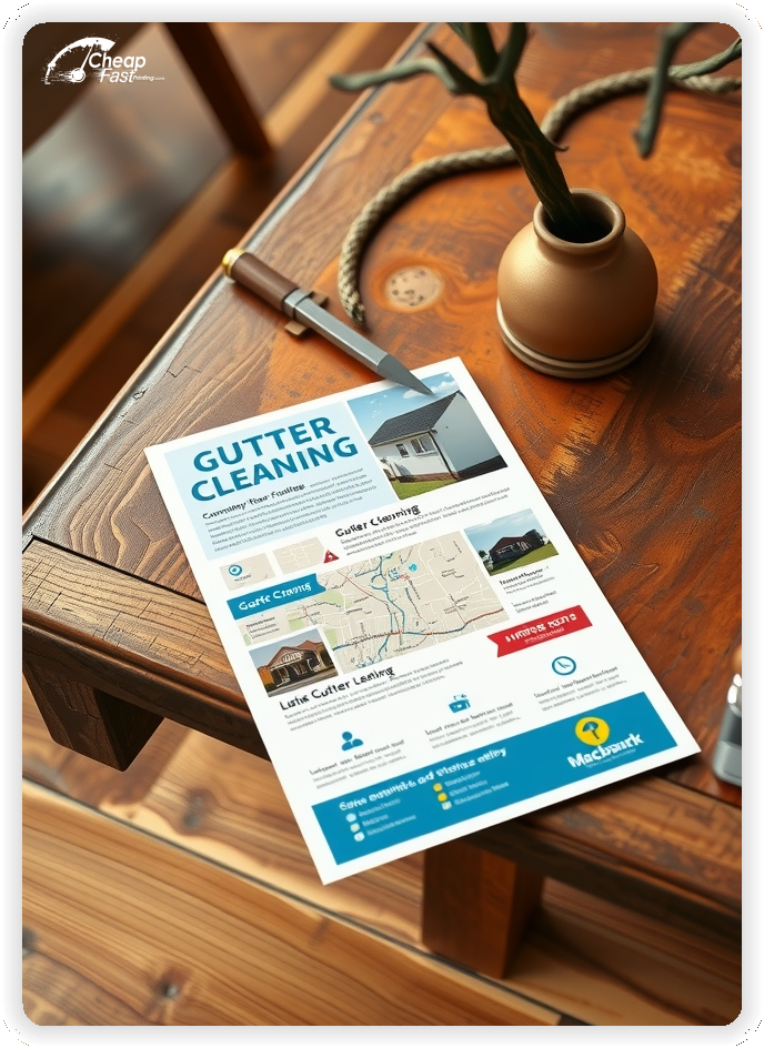 Best Gutter Cleaning Pamphlet, Gutter Cleaning marketing materials print sample