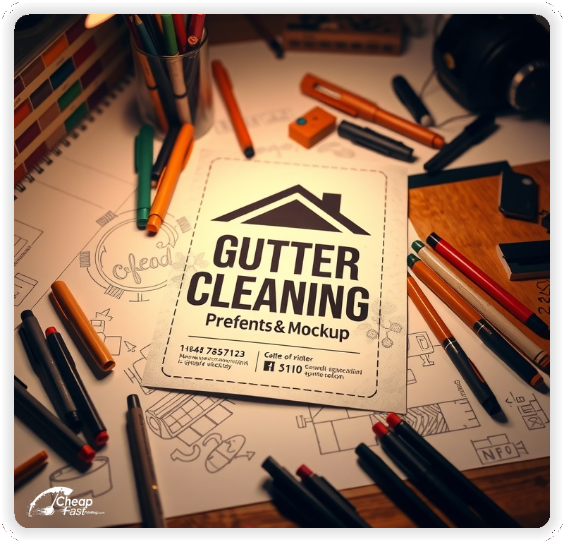 High Quality Leaflet 1, Gutter Cleaning circulars promotion design