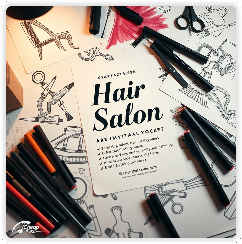 Print Ready Layout 1, Hair Salon brochures layout example