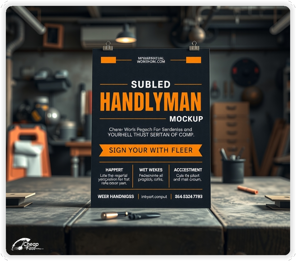 Advertising Brochure 1, Handyman leaflets layout example