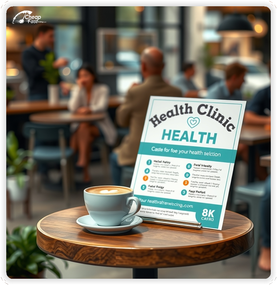 Creative Print Design 1, Health Clinic promo cards creative layout