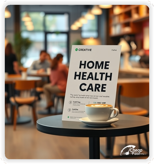 Creative Print Design 1, Home Health Care promo cards creative layout