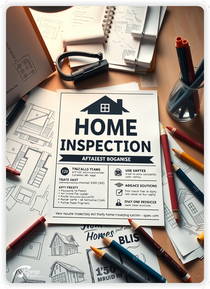 High Quality Leaflet 1, Home Inspection circulars promotion design