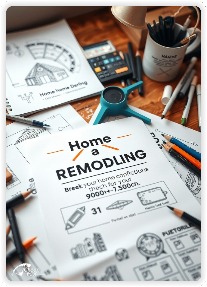 Advertising Brochure 1, Home Remodeling leaflets layout example