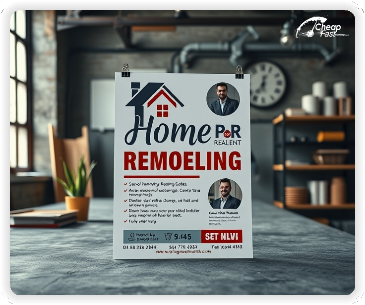 Marketing Handout Design 1, Home Remodeling pamphlets design example