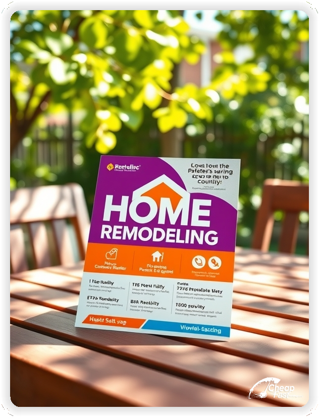 Print Ready Layout 1, Home Remodeling brochures layout example