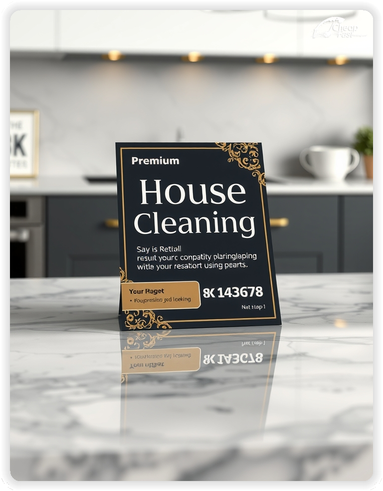 Advertising Brochure 1, House Cleaning leaflets layout example