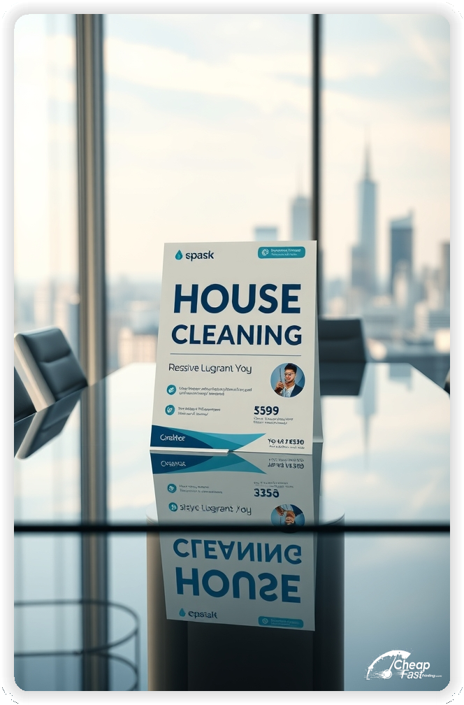 Print Ready Layout 1, House Cleaning brochures layout example
