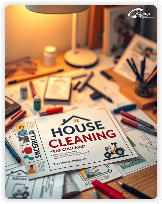 Professional Circular 1, House Cleaning handouts print sample
