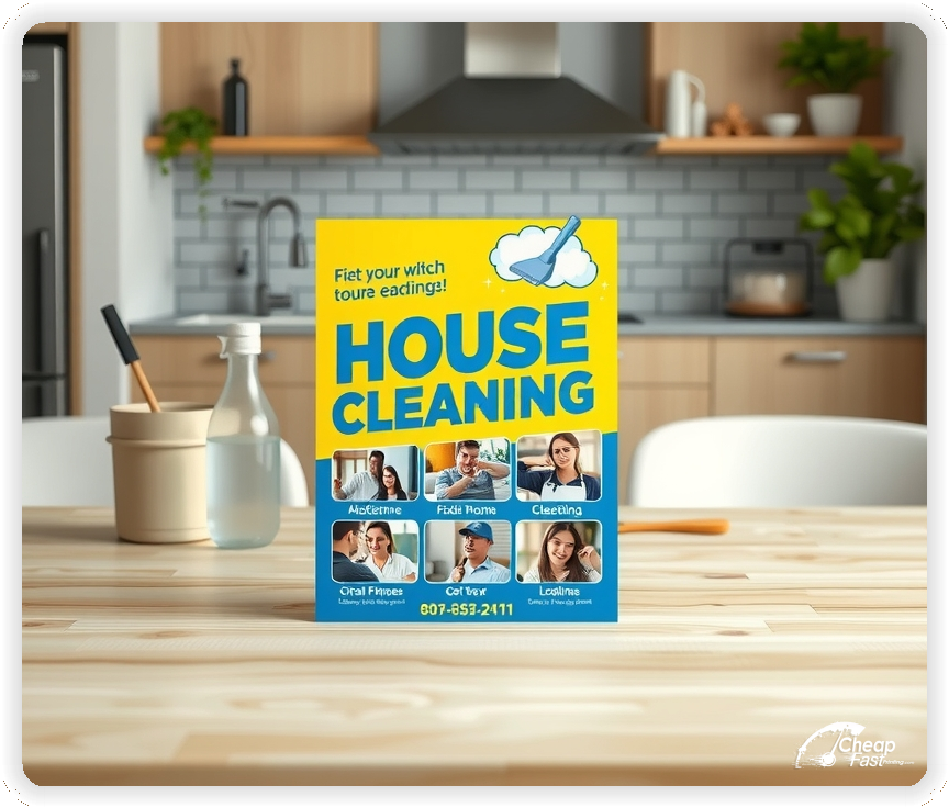 Promo Flyer Sample 1, House Cleaning leaflets creative layout