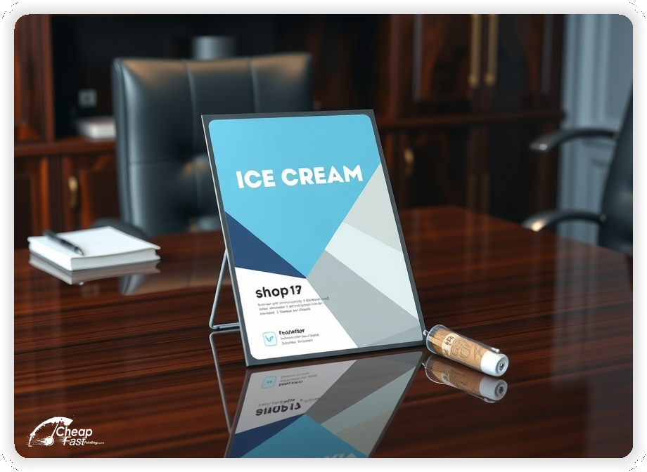 Advertising Brochure 1, Ice Cream Shop leaflets layout example