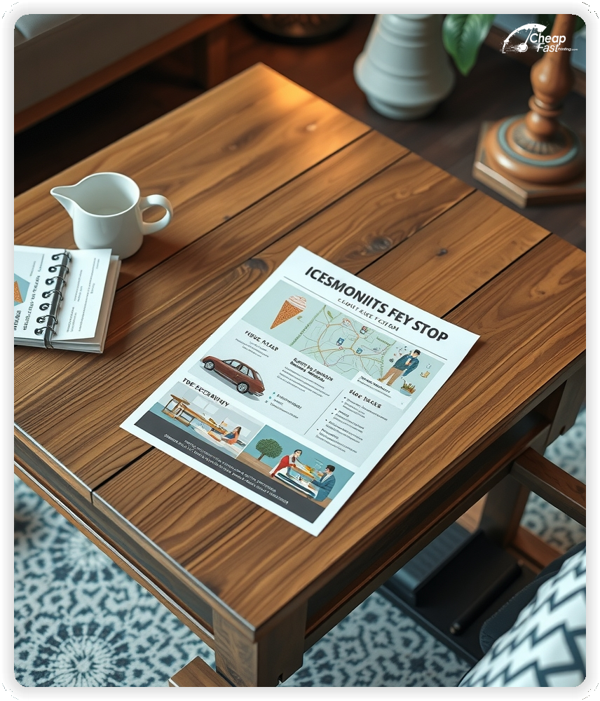 Promo Flyer Sample 1, Ice Cream Shop leaflets creative layout