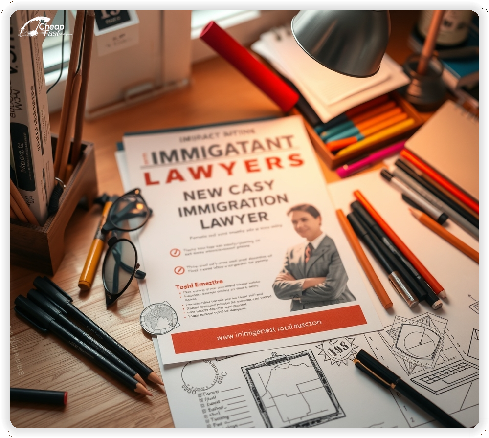 Marketing Handout Design 1, Immigration Lawyer pamphlets design example