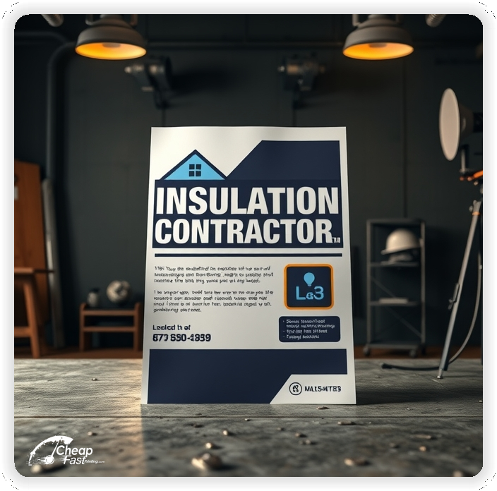 Creative Print Design 1, Insulation Contractor promo cards creative layout