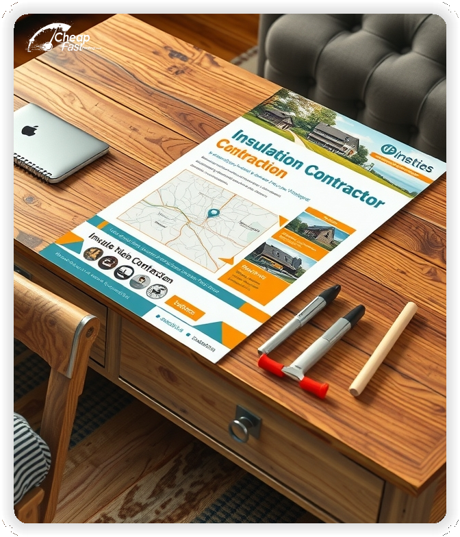 Custom Business Piece 1, Insulation Contractor advertisements marketing piece