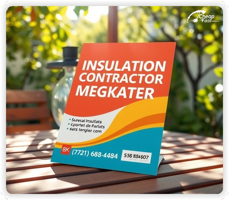 Promo Flyer Sample 1, Insulation Contractor leaflets creative layout