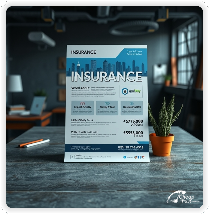 Advertising Brochure 1, Insurance Agency leaflets layout example
