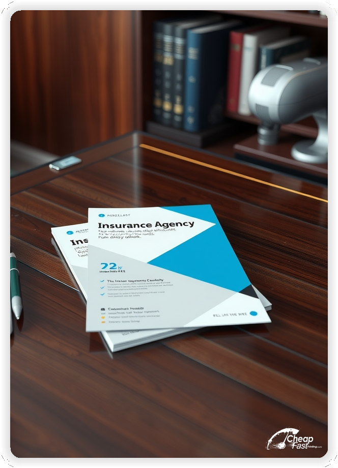 Custom Business Piece 1, Insurance Agency promo cards creative layout